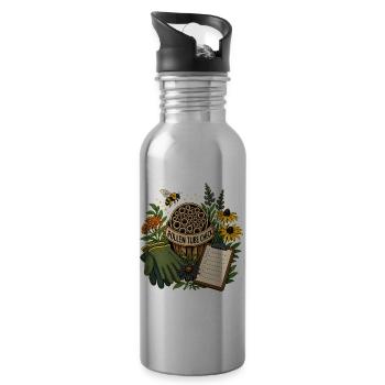 POLLEN TUBE CHECK Pflanzen - Trinkflasche mit integriertem Trinkhalm - Lightsilver - Rechts