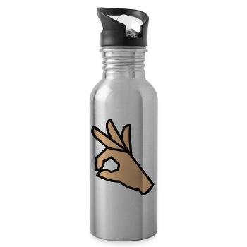 Prima - Trinkflasche mit integriertem Trinkhalm - Lightsilver - Rechts