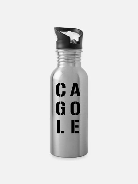CAGOLE - Gourde avec paille intégrée - argent clair