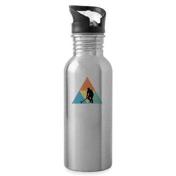 Hockey - Trinkflasche mit integriertem Trinkhalm - Lightsilver - Rechts