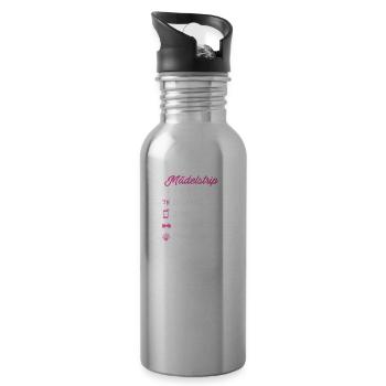 Mädelstrip Checkliste Girls Trip Crew Mädelstour - Trinkflasche mit integriertem Trinkhalm - Lightsilver - Rechts