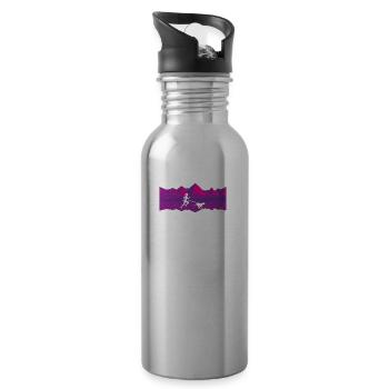 Canicross laufen mit Hund - Trinkflasche mit integriertem Trinkhalm - Lightsilver - Rechts