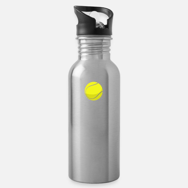 Padel Keep Calm & Play Padel - Water bottle with straw - silver