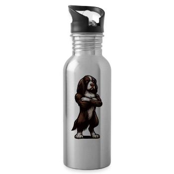 Münsterländer Münsterländer owner Münsterhund - Water bottle with straw - silver - Right