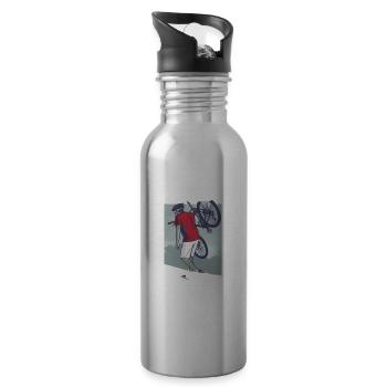 Motivation motivates career Positive gift - Water bottle with straw - silver - Right