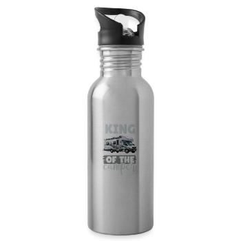 Camping-Liebhaber Wohnmobil für den Außenbereich - Trinkflasche mit integriertem Trinkhalm - Lightsilver - Rechts