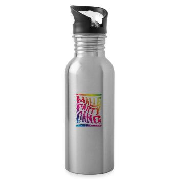 Malle Party Gang Team Mallorca - Trinkflasche mit integriertem Trinkhalm - Lightsilver - Rechts