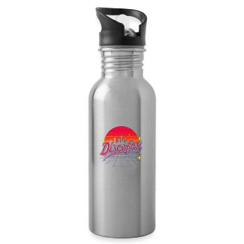 Discofox - Trinkflasche mit integriertem Trinkhalm - Lightsilver - Rechts
