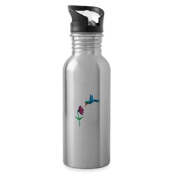Origami Bird Orendamist Poison - Water bottle with straw - silver - Right