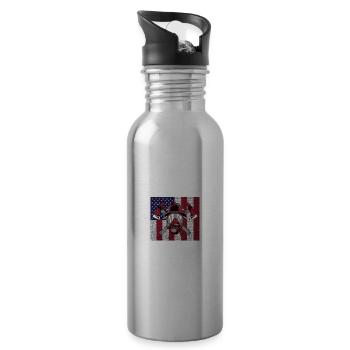 Call Me Dad Loving Father Gift - Water bottle with straw - silver - Right