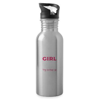 Scout comme une fille ranger poison - Gourde avec paille intégrée - argent clair - Droite