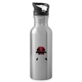 Was ist deine Supermacht? Karate Master Gift - Trinkflasche mit integriertem Trinkhalm - Lightsilver - Rechts