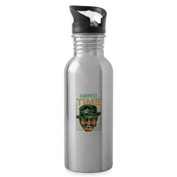 Harvest Time Stoner Poison - Water bottle with straw - silver - Right