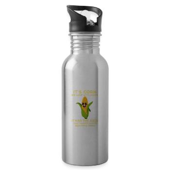 It's a funny quote from corn, it has the Saf - Water bottle with straw - silver - Right