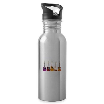 Ja, ich brauche alle diese Gitarren - Trinkflasche mit integriertem Trinkhalm - Lightsilver - Rechts