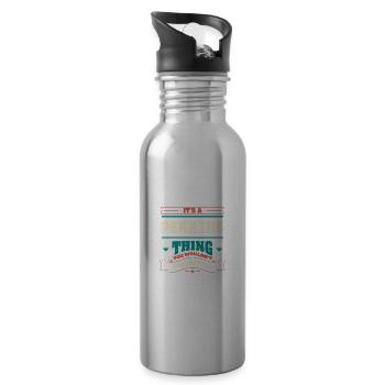 C’est un nom de famille Perkins Thing correspondant à la famille F - Gourde avec paille intégrée - argent clair - Droite