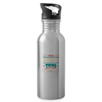 It's a Stephens thing that corresponds to surname - Water bottle with straw - silver - Right