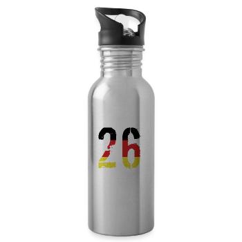 26 Number Germany Jersey - Water bottle with straw - silver - Right