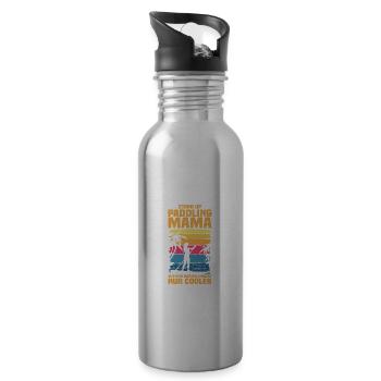 Stand up paddling Mama Muttertag SUP - Trinkflasche mit integriertem Trinkhalm - Lightsilver - Rechts