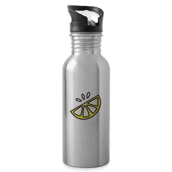Citron Sauer Spritzig - Gourde avec paille intégrée - argent clair - Droite
