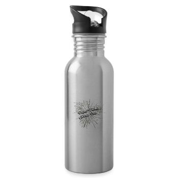 Neujahr gleich ich liebe Positivität Selbstvertrau - Trinkflasche mit integriertem Trinkhalm - Lightsilver - Rechts