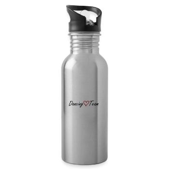 Dancing Team Herz - Trinkflasche mit integriertem Trinkhalm - Lightsilver - Rechts
