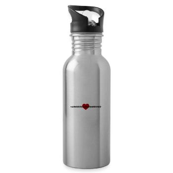 Hen Party Heart - Water bottle with straw - silver - Right