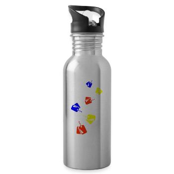 Badge icon icon - Water bottle with straw - silver - Right