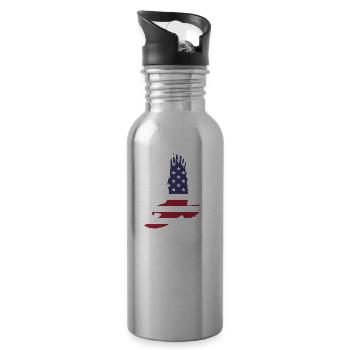 eagle USA - Gourde avec paille intégrée - argent clair - Droite
