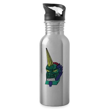 Zomblicorne - Trinkflasche mit integriertem Trinkhalm - Lightsilver - Rechts