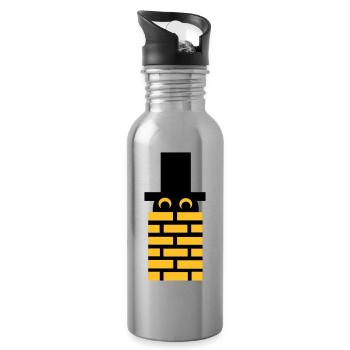 Schornsteinfeger - Trinkflasche mit integriertem Trinkhalm - Lightsilver - Rechts