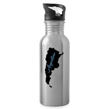 Argentina - Water bottle with straw - silver - Right
