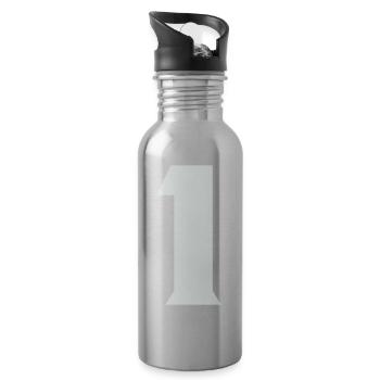 1 - Gourde avec paille intégrée - argent clair - Droite