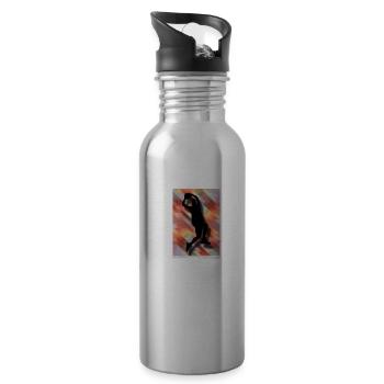 Basketball | Basketball player | Gift Sport - Water bottle with straw - silver - Right