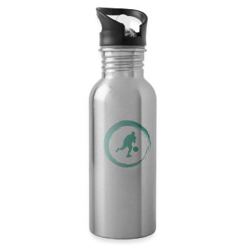 Sporty Hobby Leidenschaft Basketball - Trinkflasche mit integriertem Trinkhalm - Lightsilver - Rechts
