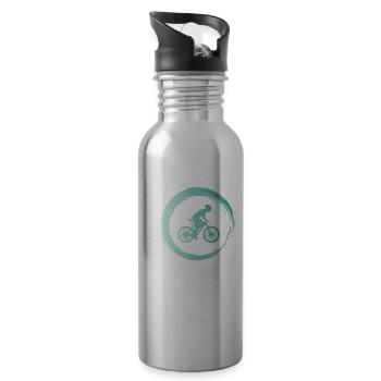 Sporty Hobby Leidenschaft Rennrad - Trinkflasche mit integriertem Trinkhalm - Lightsilver - Rechts