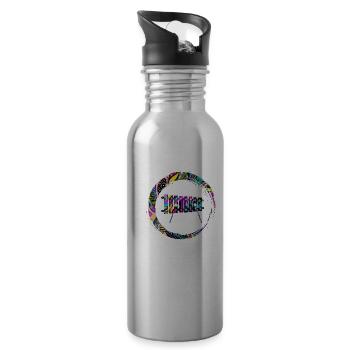 Sporty Hobby Leidenschaft Xylophon - Trinkflasche mit integriertem Trinkhalm - Lightsilver - Rechts