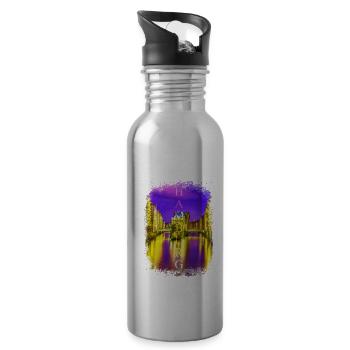 Hamburg St Pauli Reeperbahn Red Light District - Water bottle with straw - silver - Right