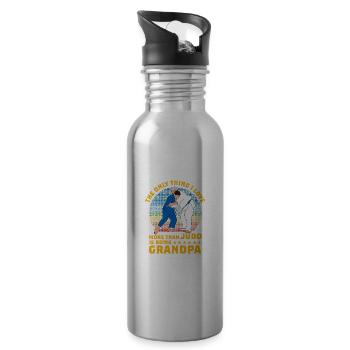 Das Einzige, was ich noch mehr liebe als Judo, ist das Sein - Trinkflasche mit integriertem Trinkhalm - Lightsilver - Rechts
