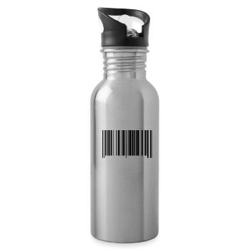 Made in 2011 Barcode Geschenk - Trinkflasche mit integriertem Trinkhalm - Lightsilver - Rechts