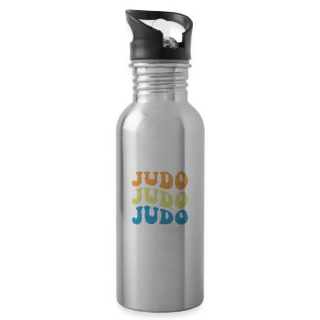 Judo - Trinkflasche mit integriertem Trinkhalm - Lightsilver - Rechts