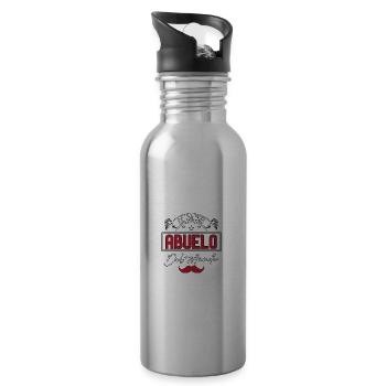 El Mejor Abuelo Del Mundo Spanisch Der Beste Opa - Trinkflasche mit integriertem Trinkhalm - Lightsilver - Rechts