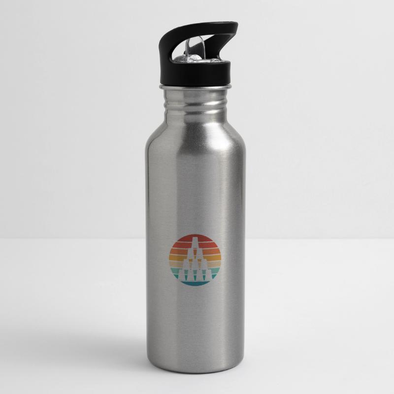 Stack Pyramide Sport Speed Cup Stacker Stacking Trinkflasche mit integriertem Trinkhalm