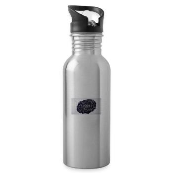 Mondphasen-Sternbild Mosaik - Trinkflasche mit integriertem Trinkhalm - Lightsilver - Rechts