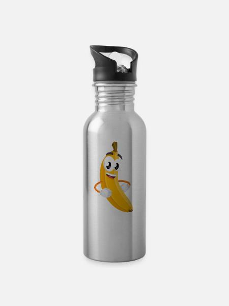 banana 1773796 1280 - Trinkflasche mit integriertem Trinkhalm - 