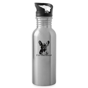 Dogge - Trinkflasche mit integriertem Trinkhalm - Lightsilver - Rechts