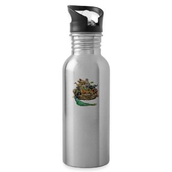 The beautiful wildlife - Water bottle with straw - silver - Right