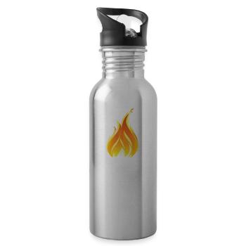 Fire 1 - Water bottle with straw - silver - Right