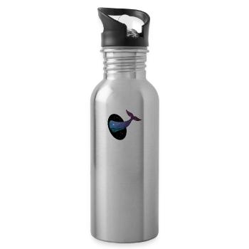 I need some space: Wal Weltall Space Galaxy - Trinkflasche mit integriertem Trinkhalm - Lightsilver - Rechts