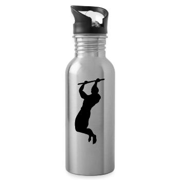 klimzuege mann - Trinkflasche mit integriertem Trinkhalm - Lightsilver - Rechts